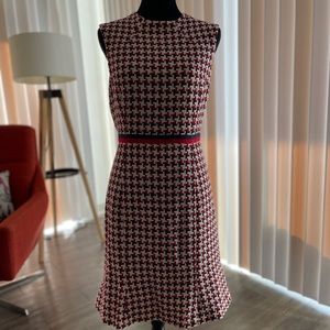 Boden Shift Dress, wool/cotton blend.  Flutter hem. US size 10R, UK size 14R.